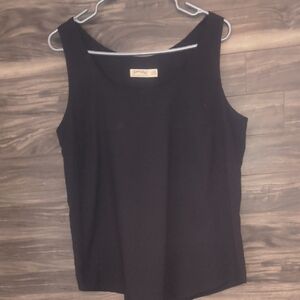 Faded Glory - Sleeveless Scoop Neck Blouse - Black with Pocket - Women's Large